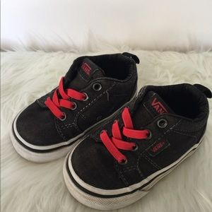 VANS Toddler Boys Sneakers Navy Blue w/Red Laces